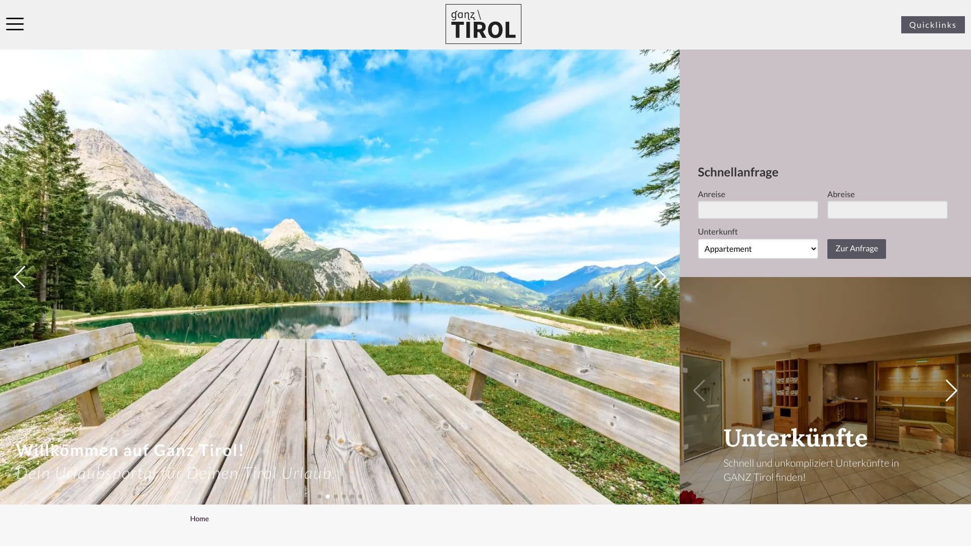 Ganz Tirol – Unterkünfte in Tirol