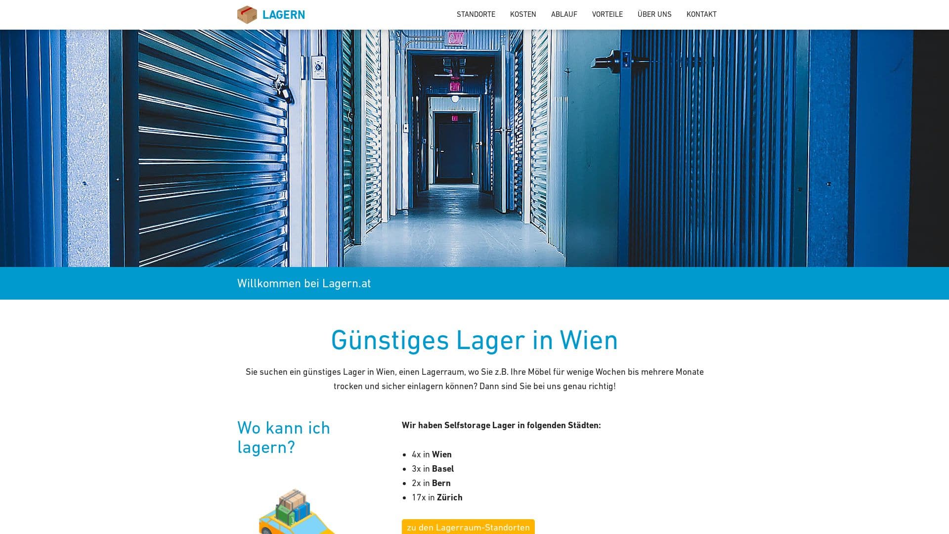 Günstiges Lager in Wien - Lagern.at