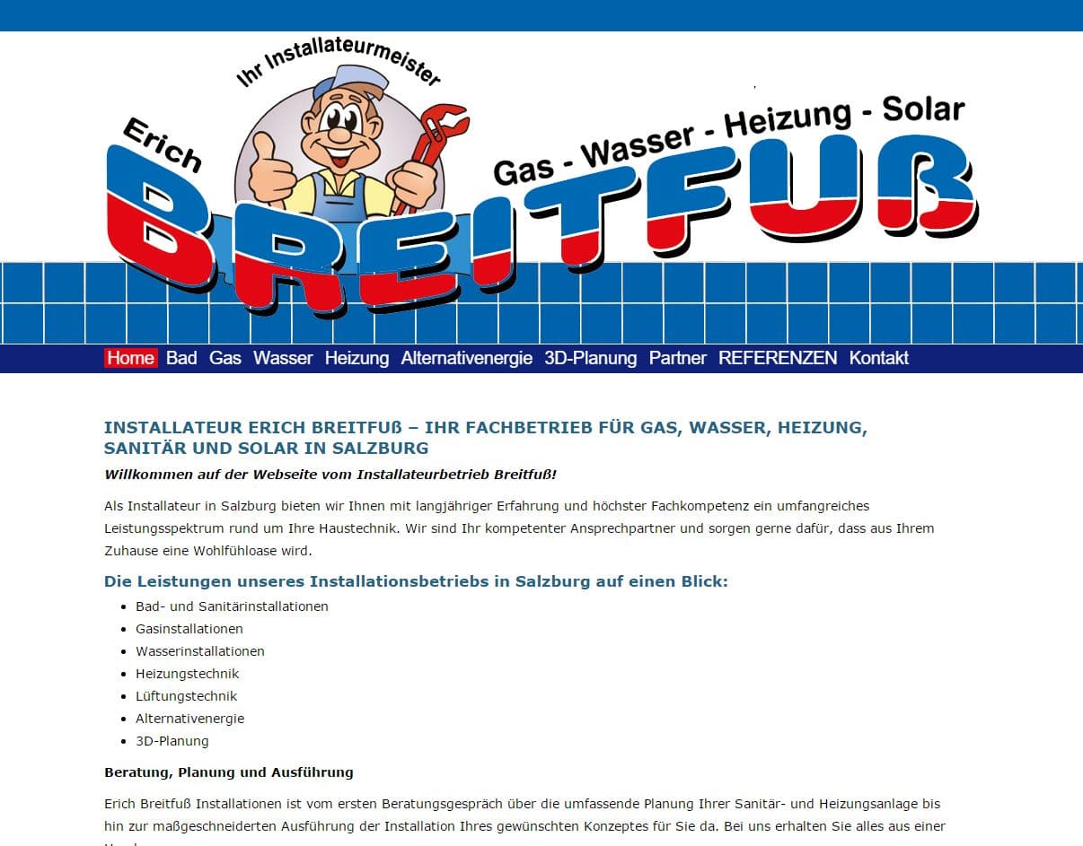 Installateur Breitfuß in Salzburg