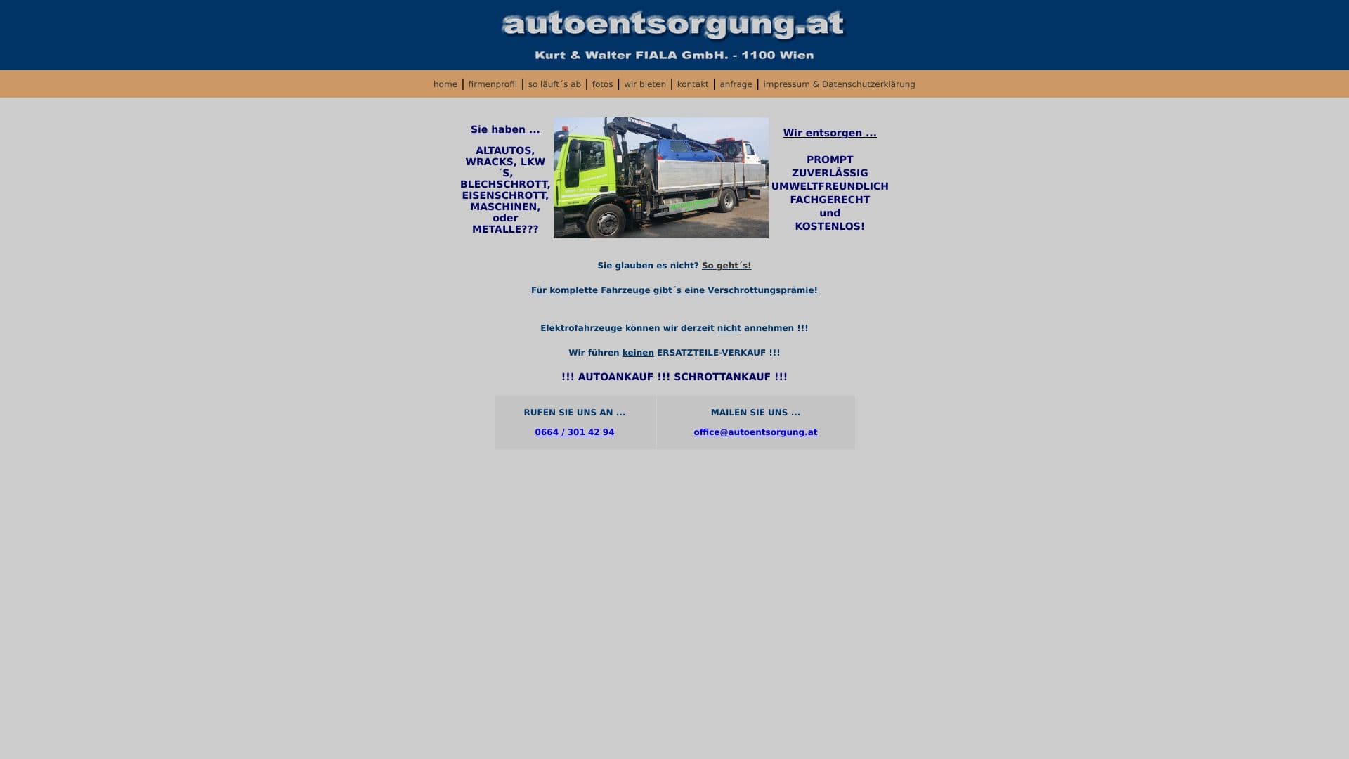 Autoentsorgung Kurt und Walter Fiala GesmbH.