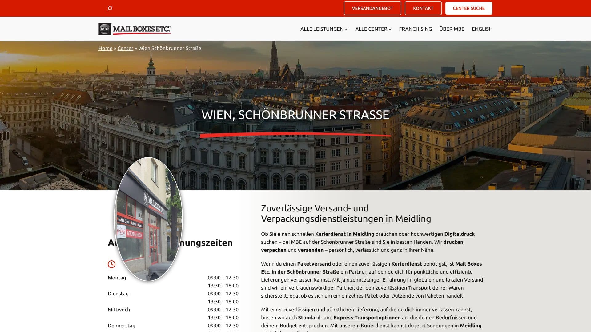 Mail Boxes Etc. Schönbrunner Str. - Versand, Verpackung, Grafik & Druck