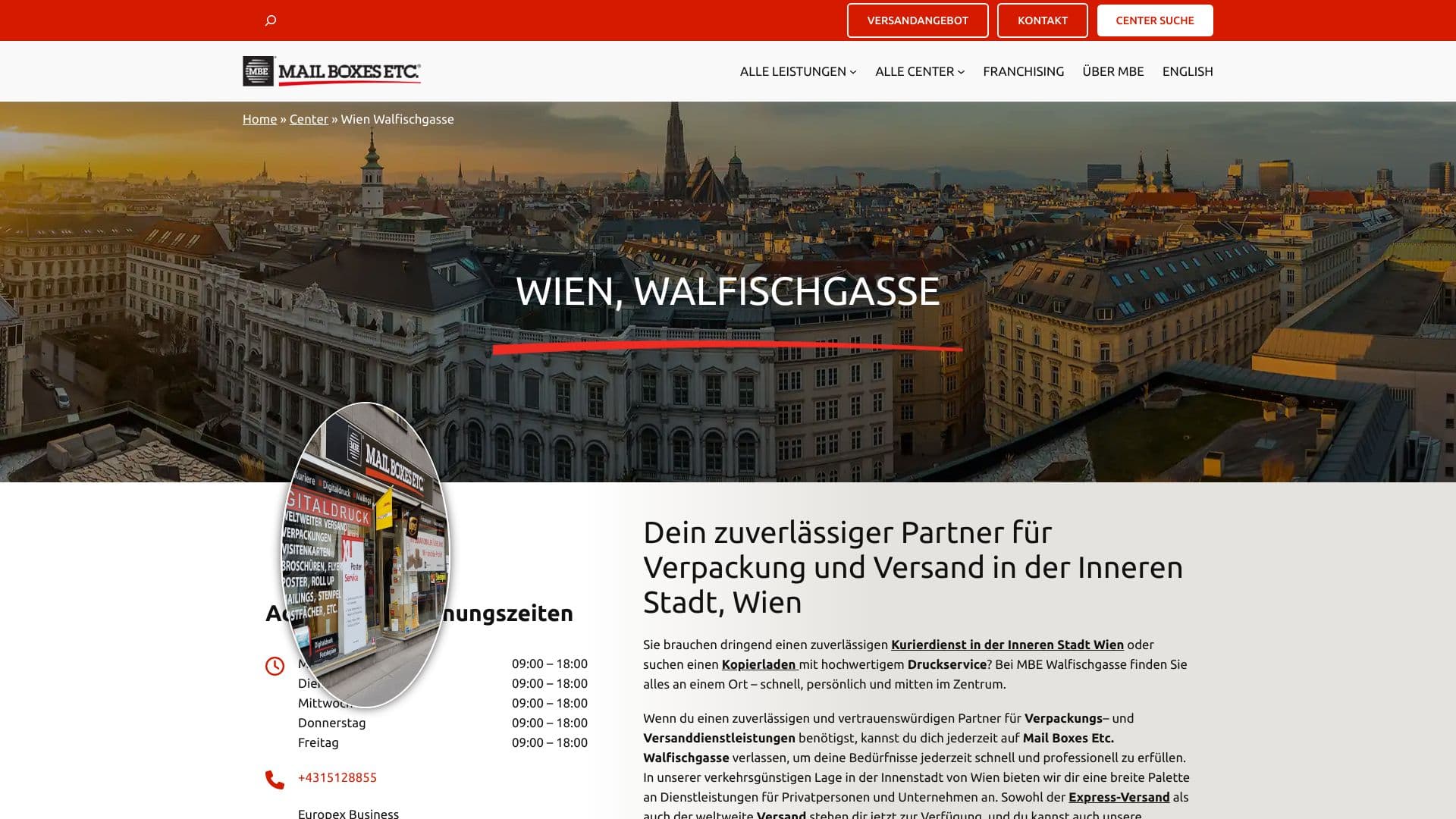 Mail Boxes Etc. Walfischgasse - Versand, Verpackung, Grafik & Druck