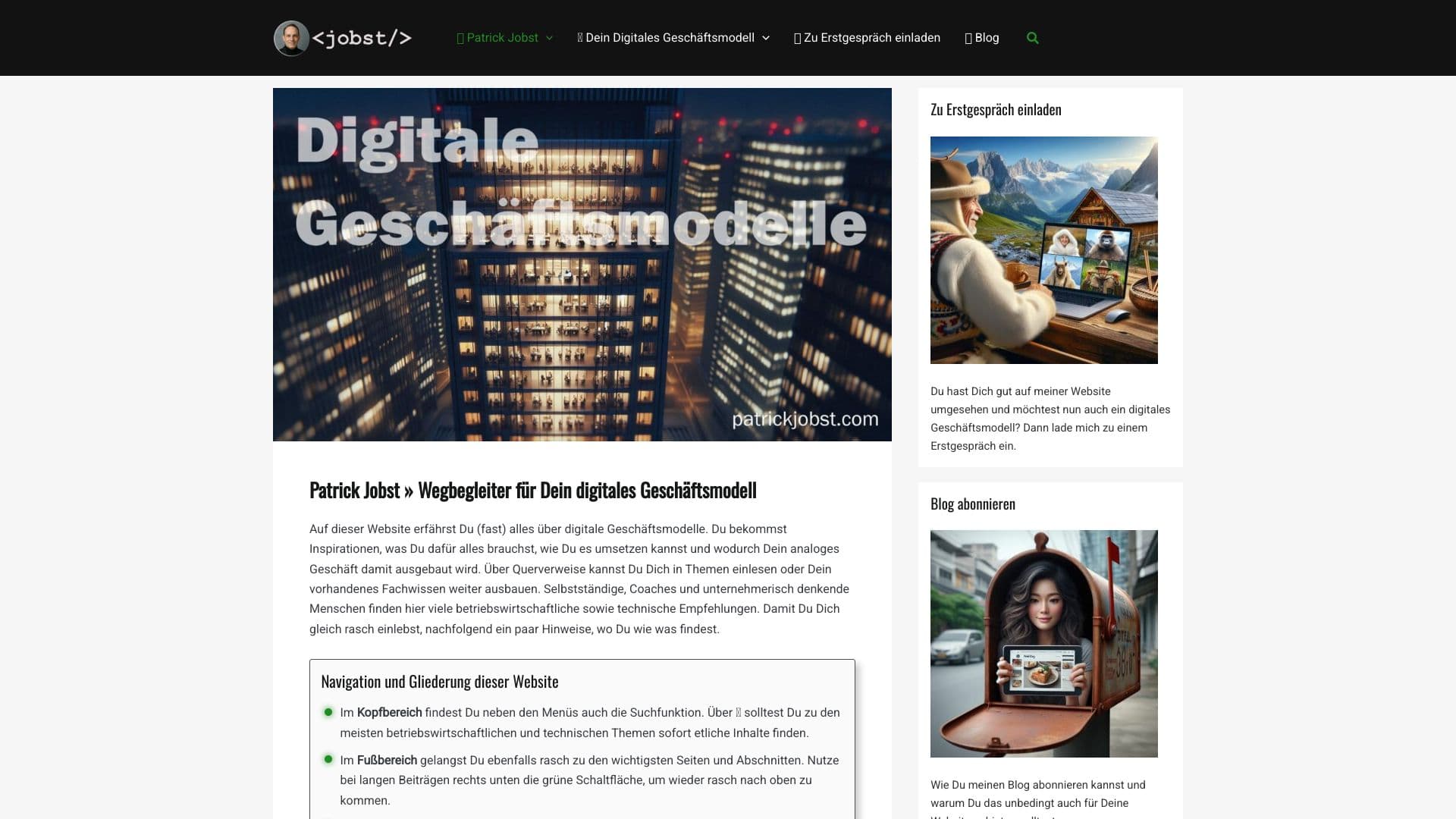 Patrick Jobst » Wegbegleiter für Dein digitales Geschäftsmodell