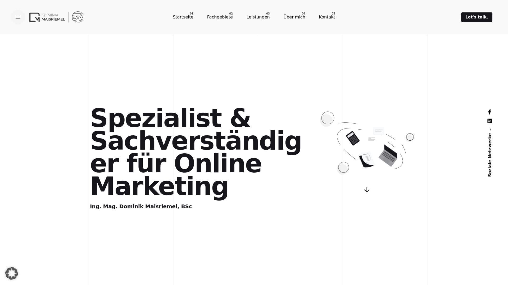 Spezialist & Sachverständiger im Online Marketing, Ing. Mag. Dominik Maisriemel, BSc